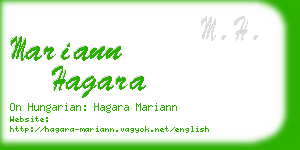 mariann hagara business card